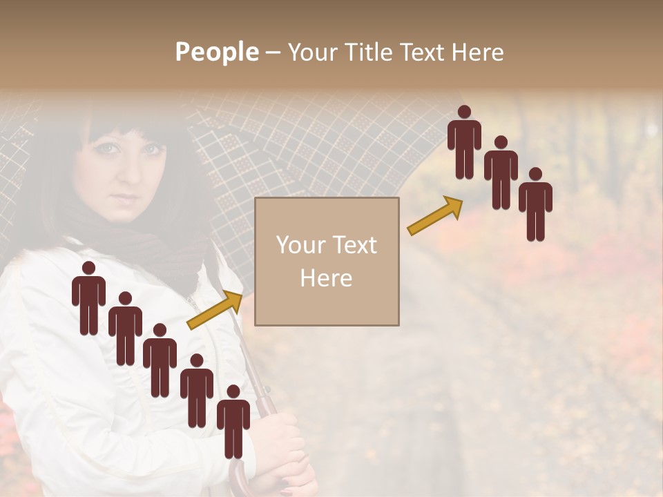 Road Tranquil Leaf PowerPoint Template