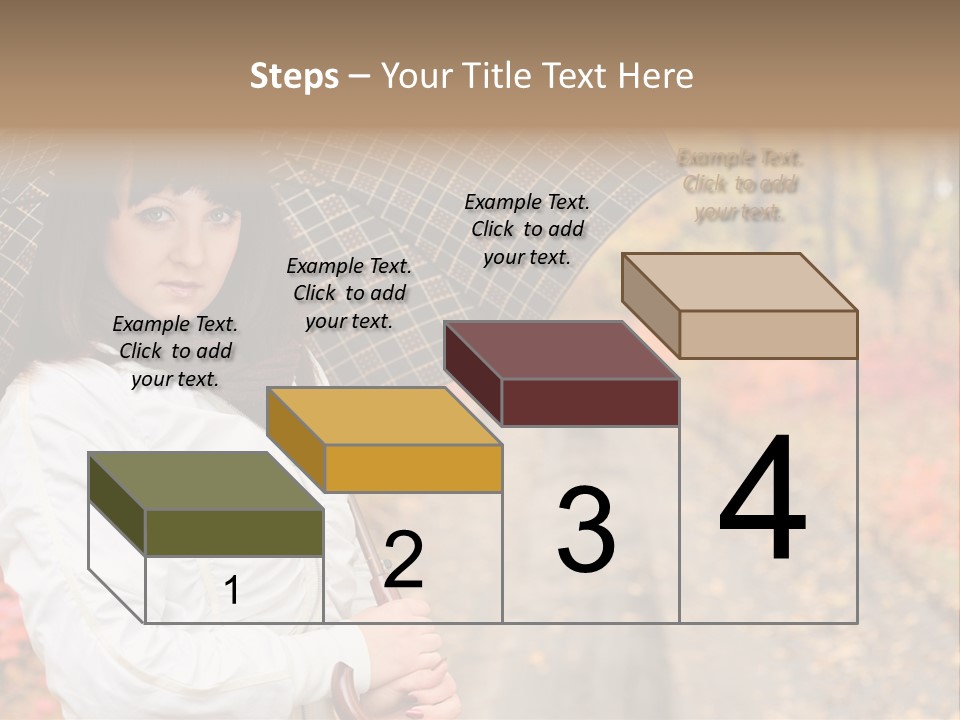 Road Tranquil Leaf PowerPoint Template