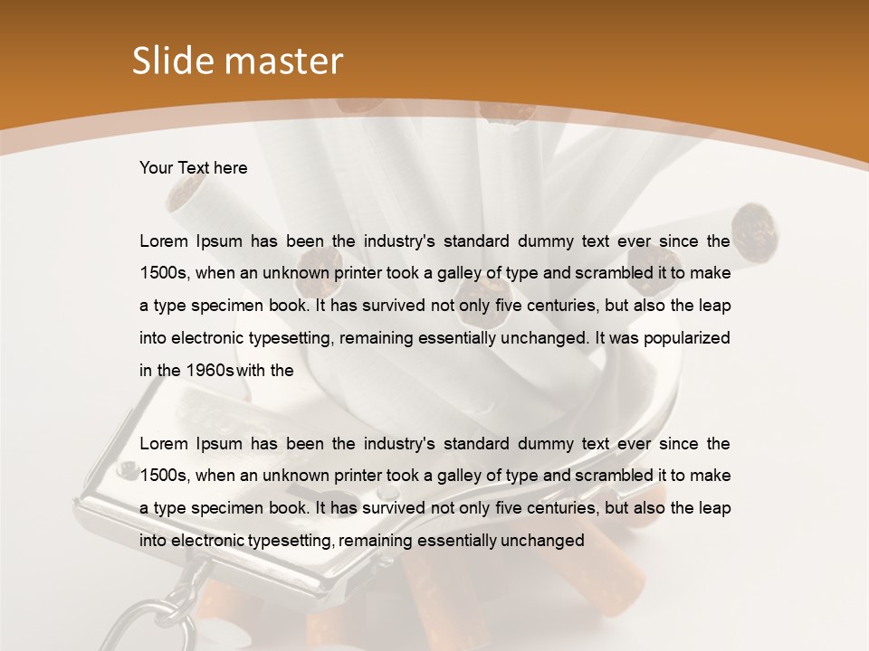 White Tobacco Issues PowerPoint Template