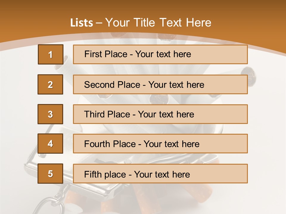White Tobacco Issues PowerPoint Template