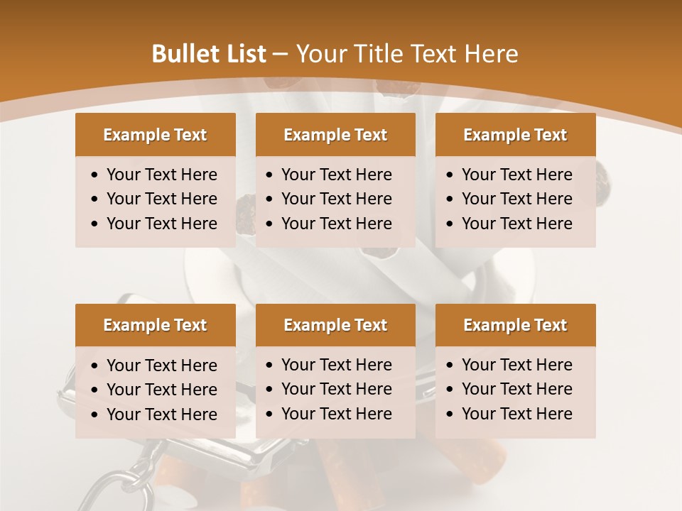 White Tobacco Issues PowerPoint Template