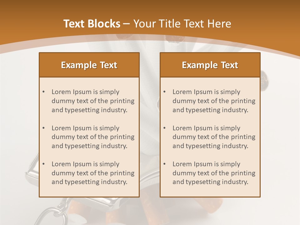 White Tobacco Issues PowerPoint Template