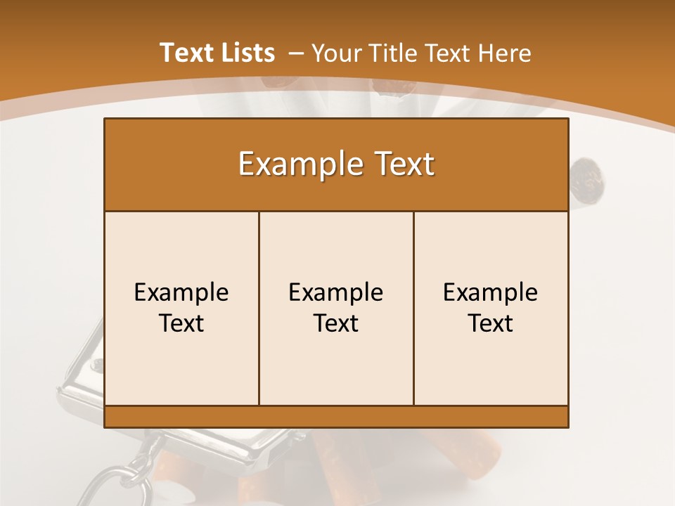 White Tobacco Issues PowerPoint Template