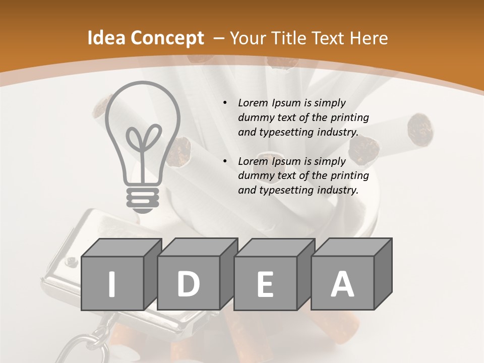 White Tobacco Issues PowerPoint Template