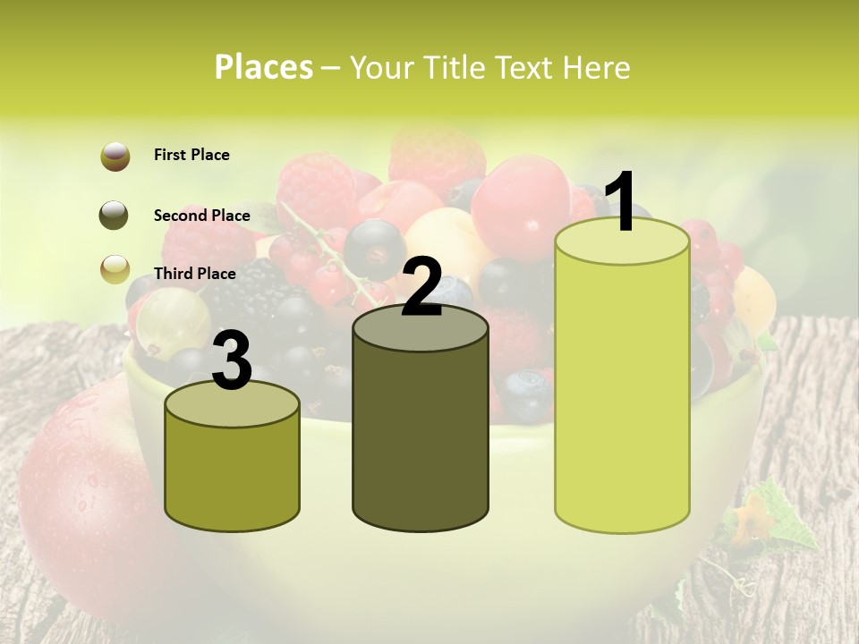 Red Cherry Raspberries PowerPoint Template