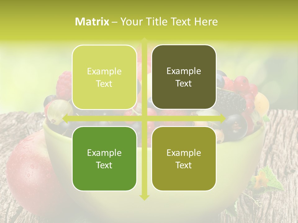 Red Cherry Raspberries PowerPoint Template