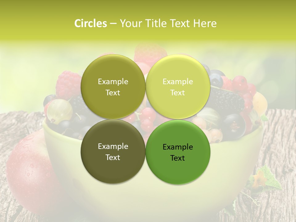 Red Cherry Raspberries PowerPoint Template