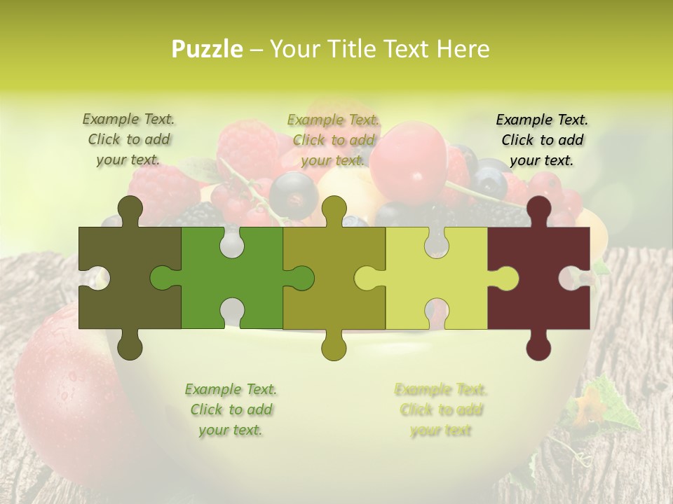 Red Cherry Raspberries PowerPoint Template