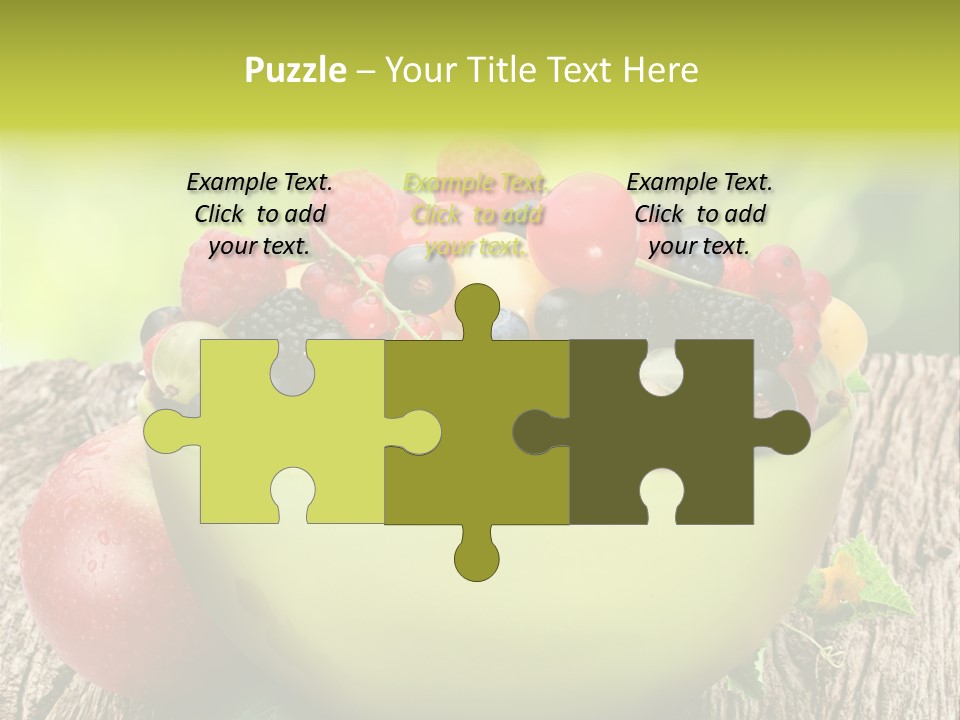 Red Cherry Raspberries PowerPoint Template