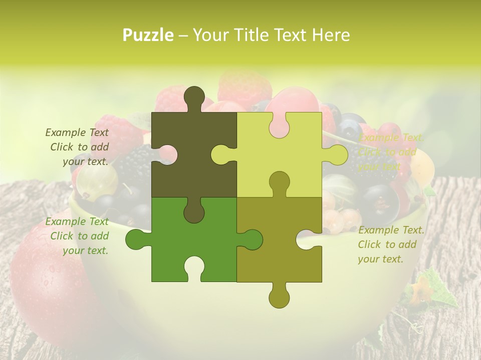 Red Cherry Raspberries PowerPoint Template