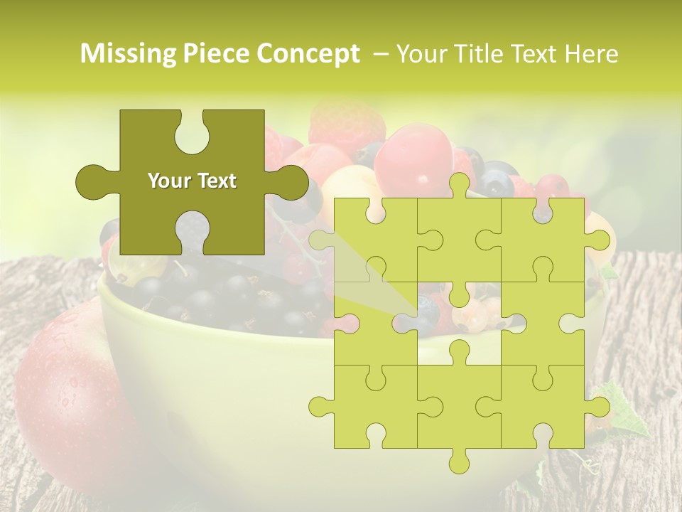 Red Cherry Raspberries PowerPoint Template