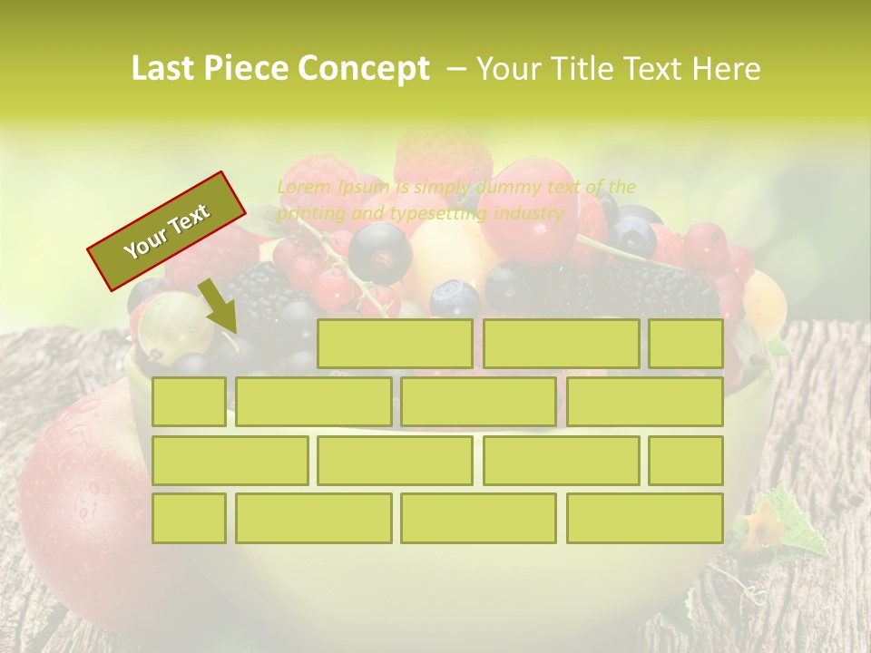 Red Cherry Raspberries PowerPoint Template