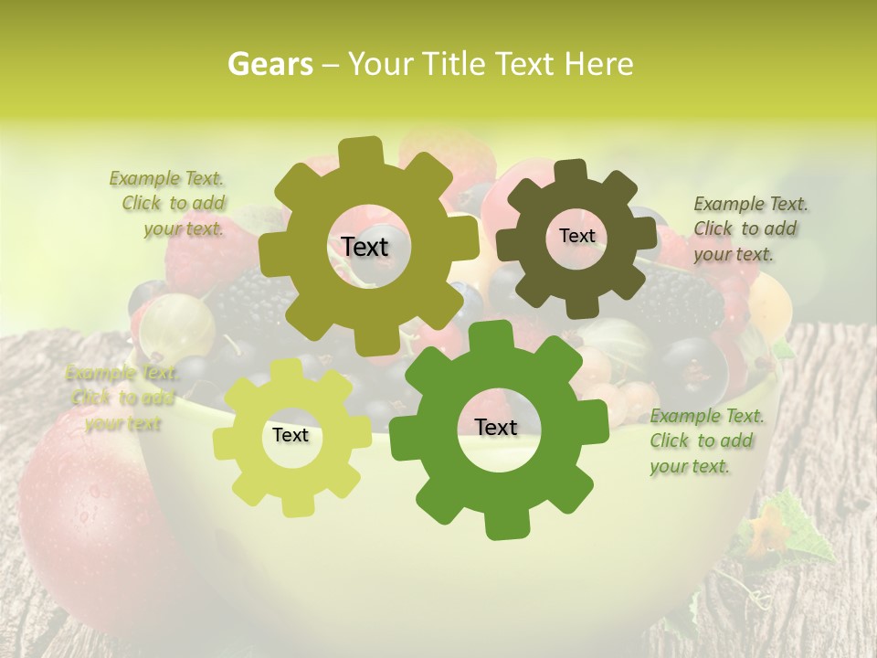 Red Cherry Raspberries PowerPoint Template