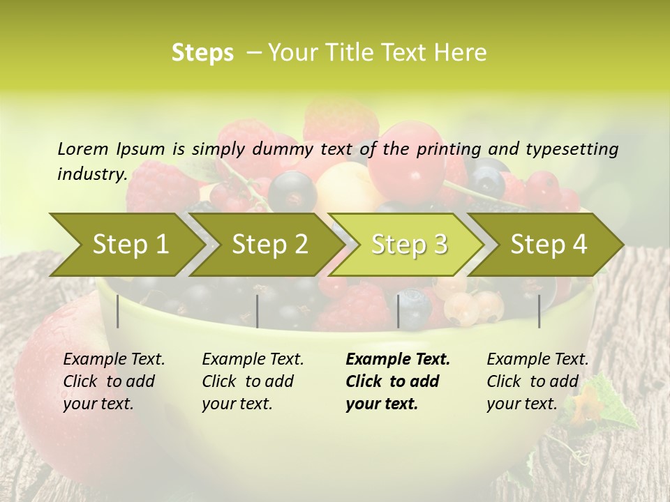 Red Cherry Raspberries PowerPoint Template
