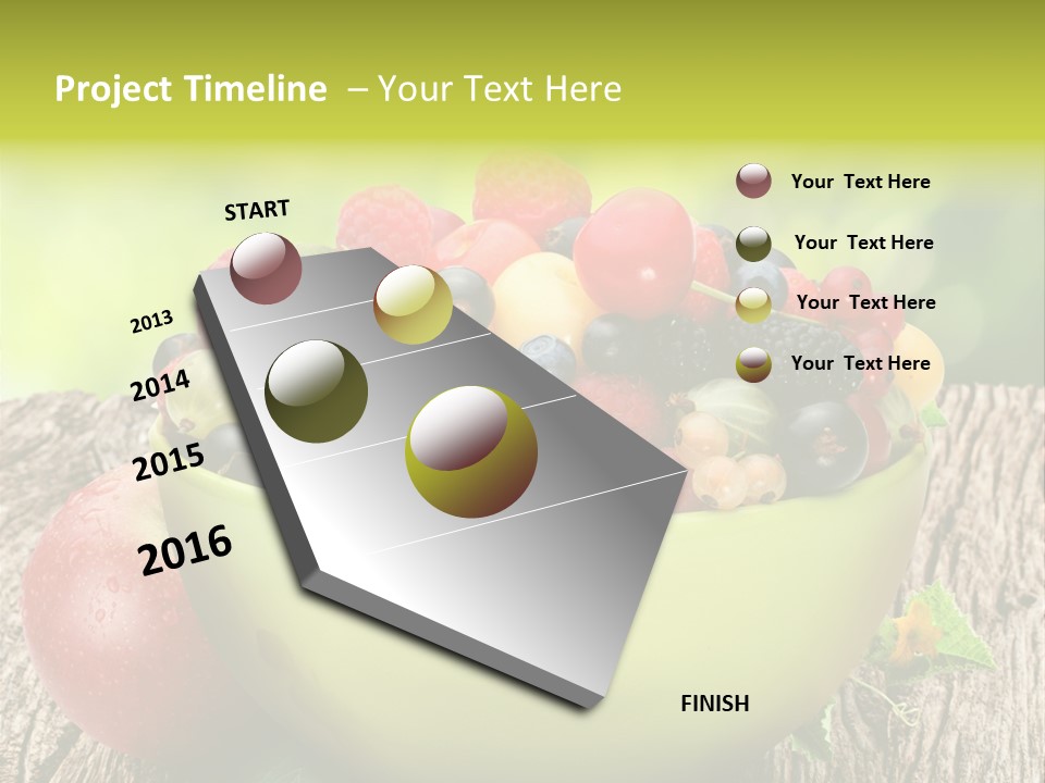 Red Cherry Raspberries PowerPoint Template