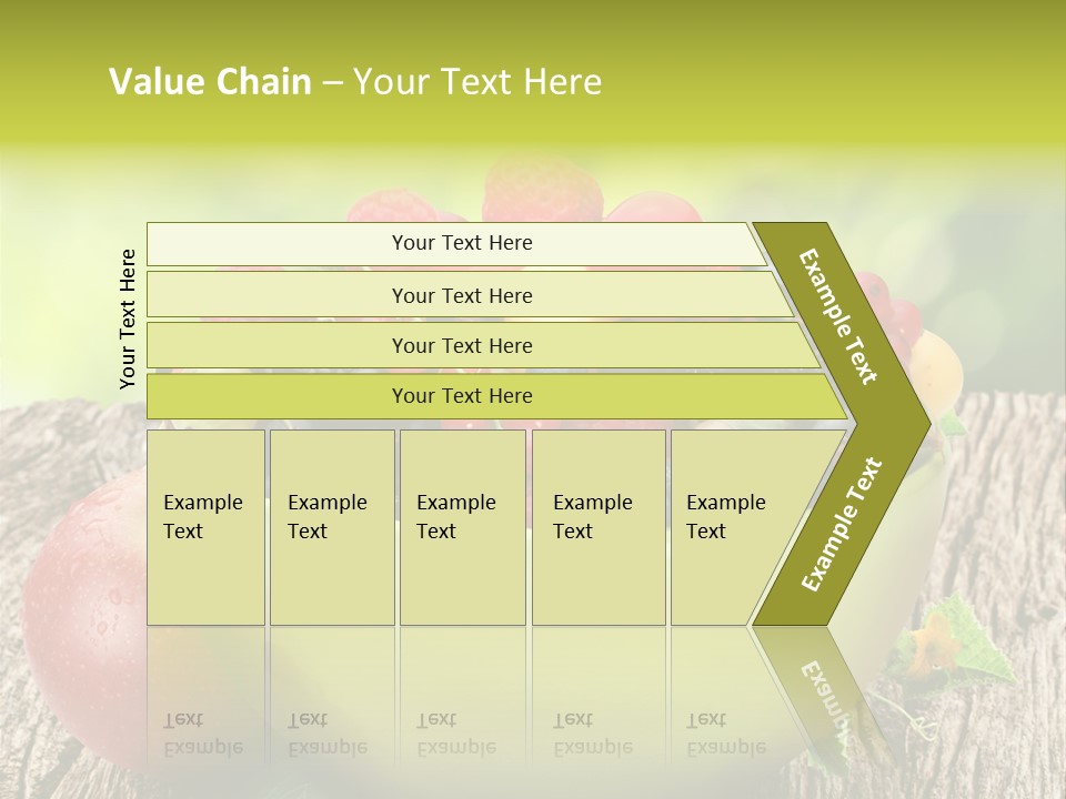 Red Cherry Raspberries PowerPoint Template