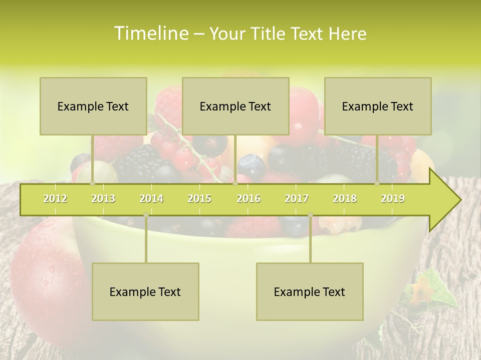 Red Cherry Raspberries PowerPoint Template