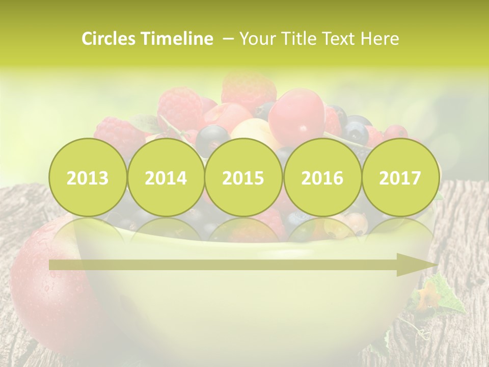 Red Cherry Raspberries PowerPoint Template