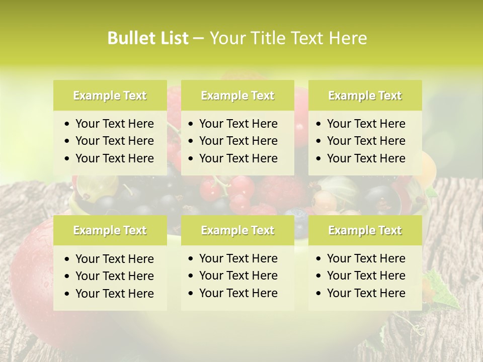 Red Cherry Raspberries PowerPoint Template