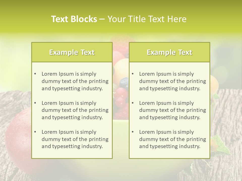 Red Cherry Raspberries PowerPoint Template