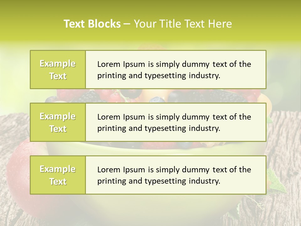 Red Cherry Raspberries PowerPoint Template