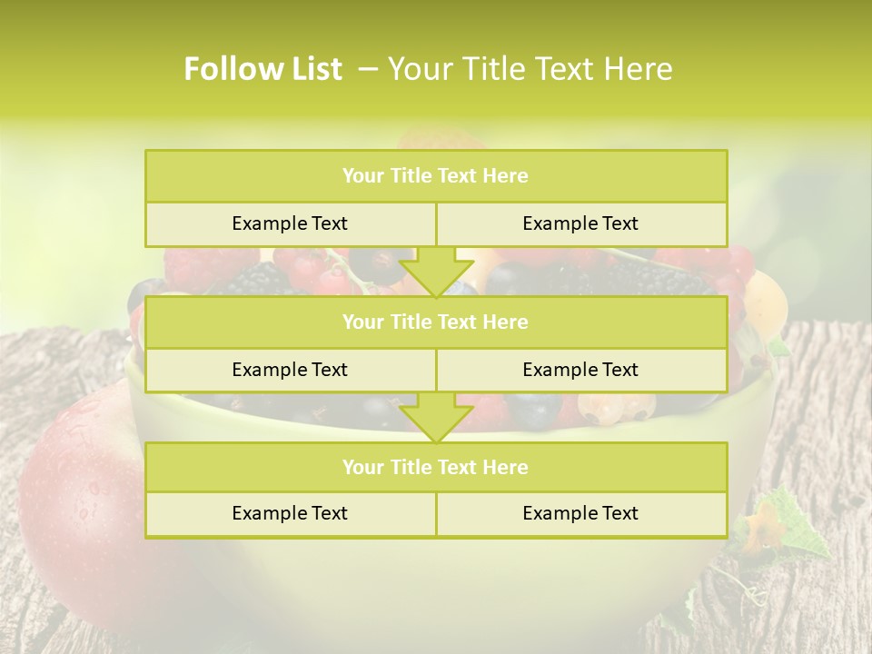 Red Cherry Raspberries PowerPoint Template