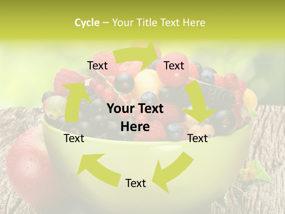 Red Cherry Raspberries PowerPoint Template