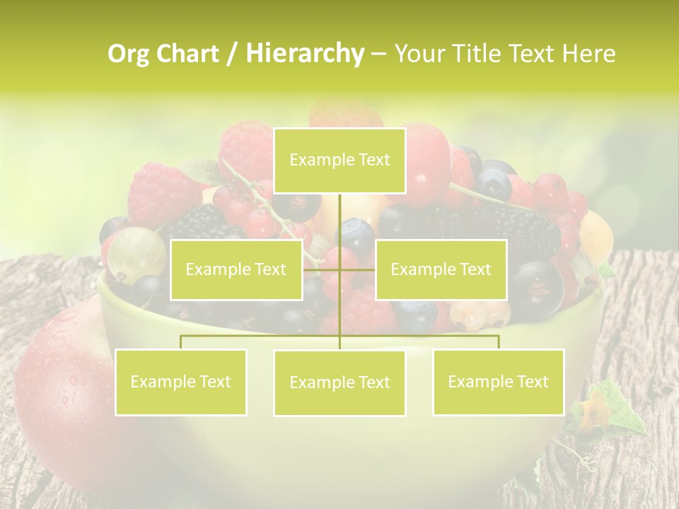 Red Cherry Raspberries PowerPoint Template