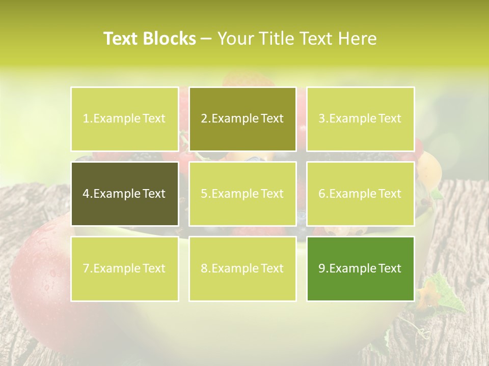 Red Cherry Raspberries PowerPoint Template