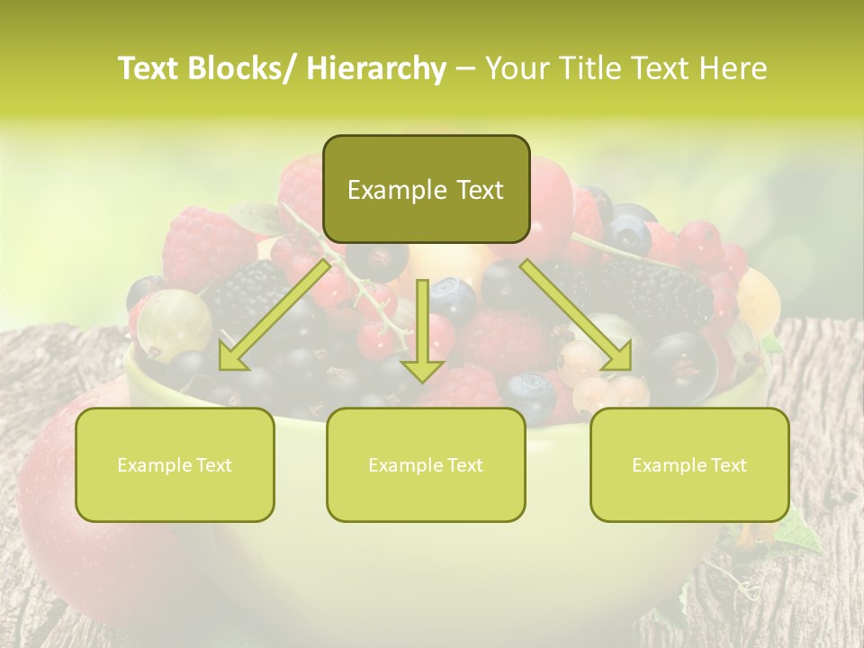 Red Cherry Raspberries PowerPoint Template