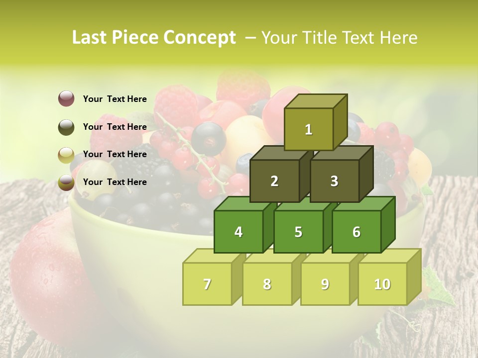 Red Cherry Raspberries PowerPoint Template