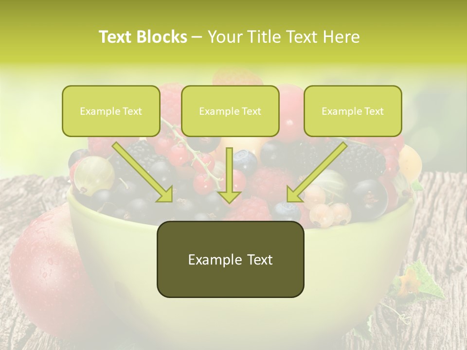Red Cherry Raspberries PowerPoint Template