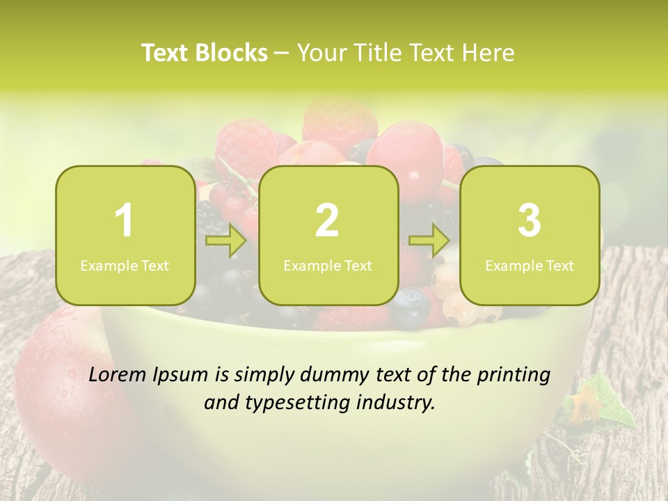 Red Cherry Raspberries PowerPoint Template