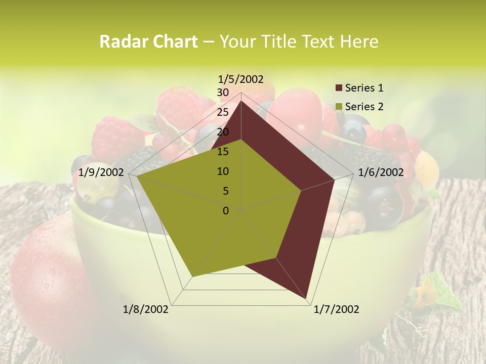 Red Cherry Raspberries PowerPoint Template