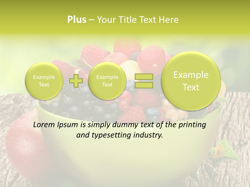 Red Cherry Raspberries PowerPoint Template