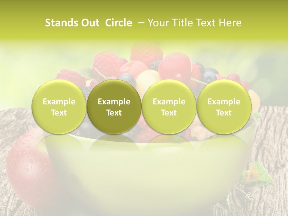 Red Cherry Raspberries PowerPoint Template