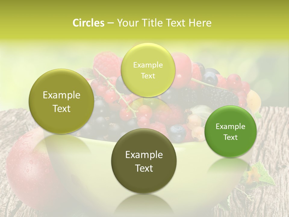 Red Cherry Raspberries PowerPoint Template