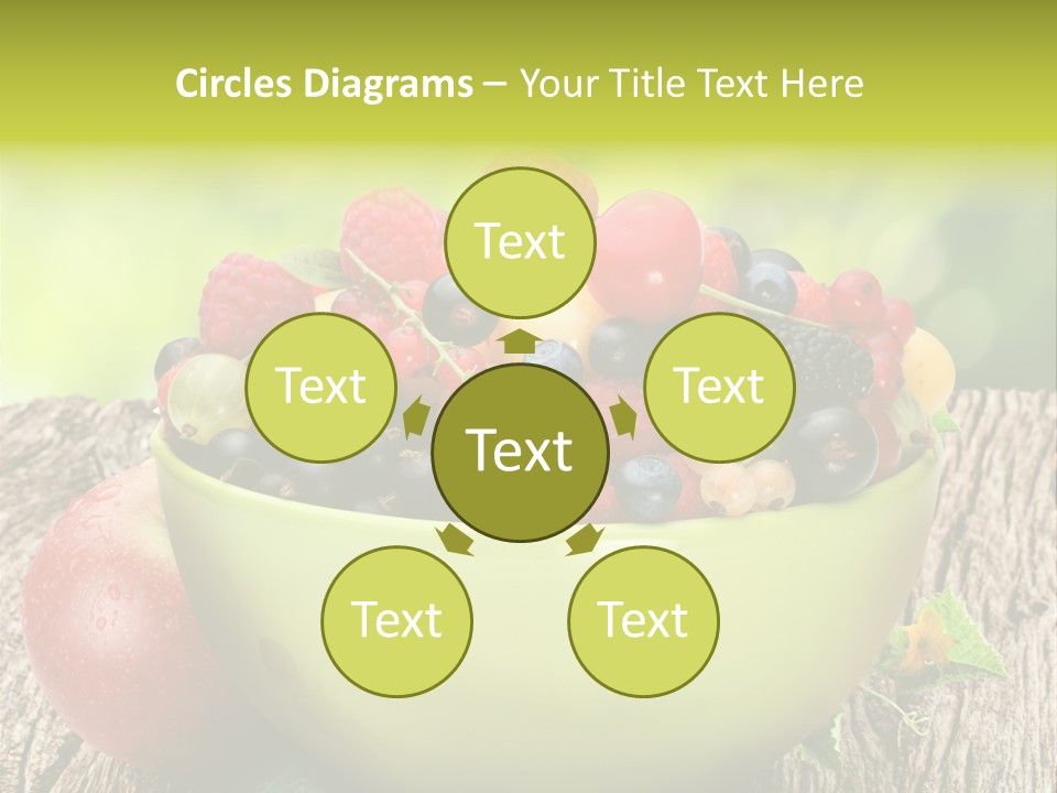 Red Cherry Raspberries PowerPoint Template