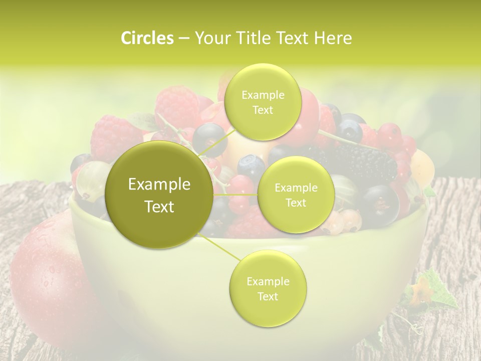 Red Cherry Raspberries PowerPoint Template