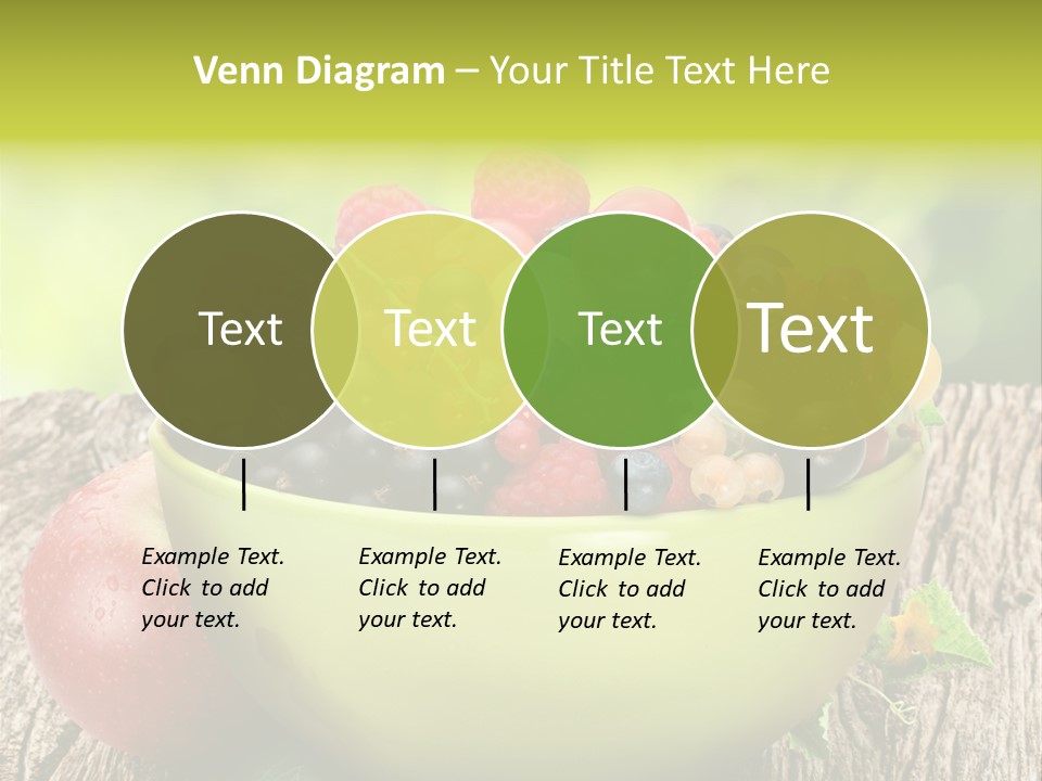 Red Cherry Raspberries PowerPoint Template