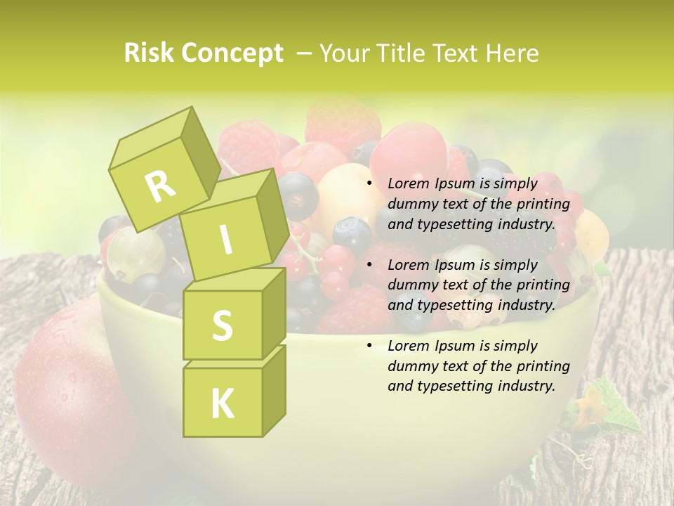 Red Cherry Raspberries PowerPoint Template