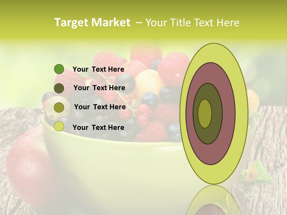 Red Cherry Raspberries PowerPoint Template