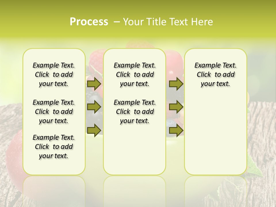 Red Cherry Raspberries PowerPoint Template