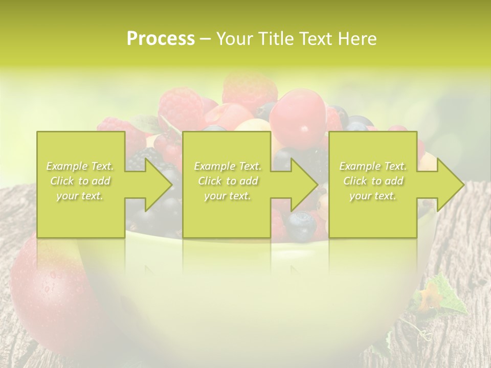 Red Cherry Raspberries PowerPoint Template