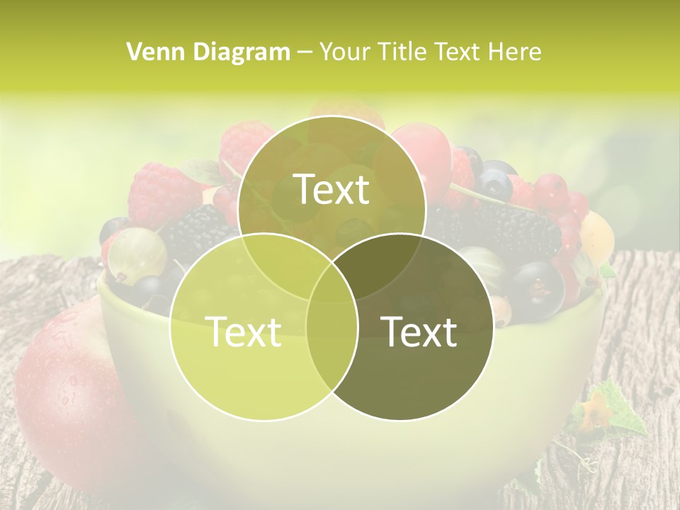 Red Cherry Raspberries PowerPoint Template