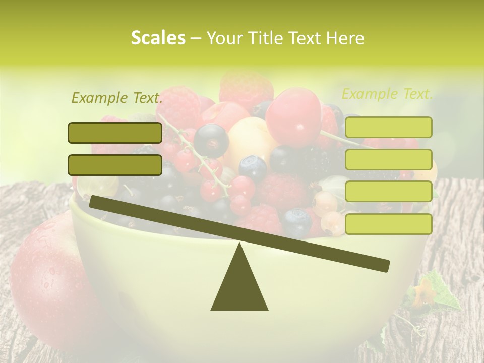 Red Cherry Raspberries PowerPoint Template
