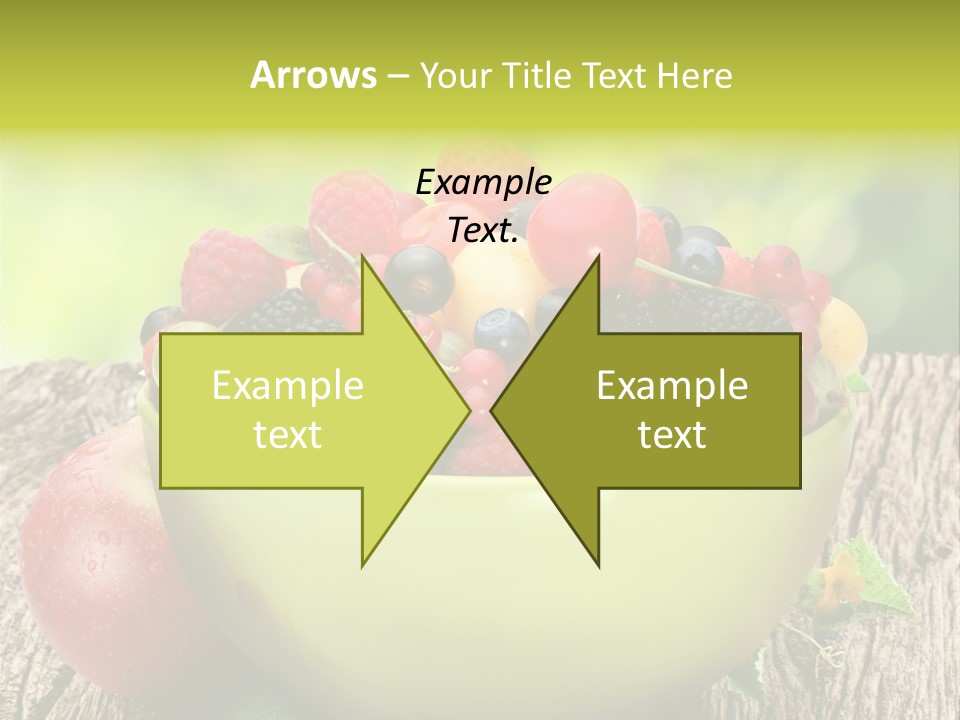 Red Cherry Raspberries PowerPoint Template