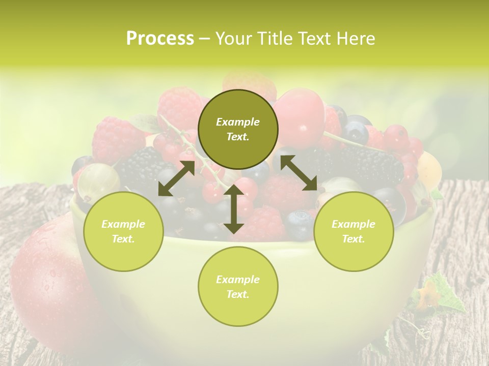 Red Cherry Raspberries PowerPoint Template