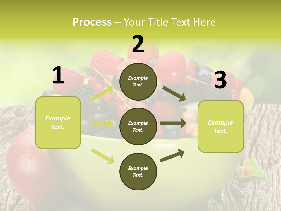 Red Cherry Raspberries PowerPoint Template