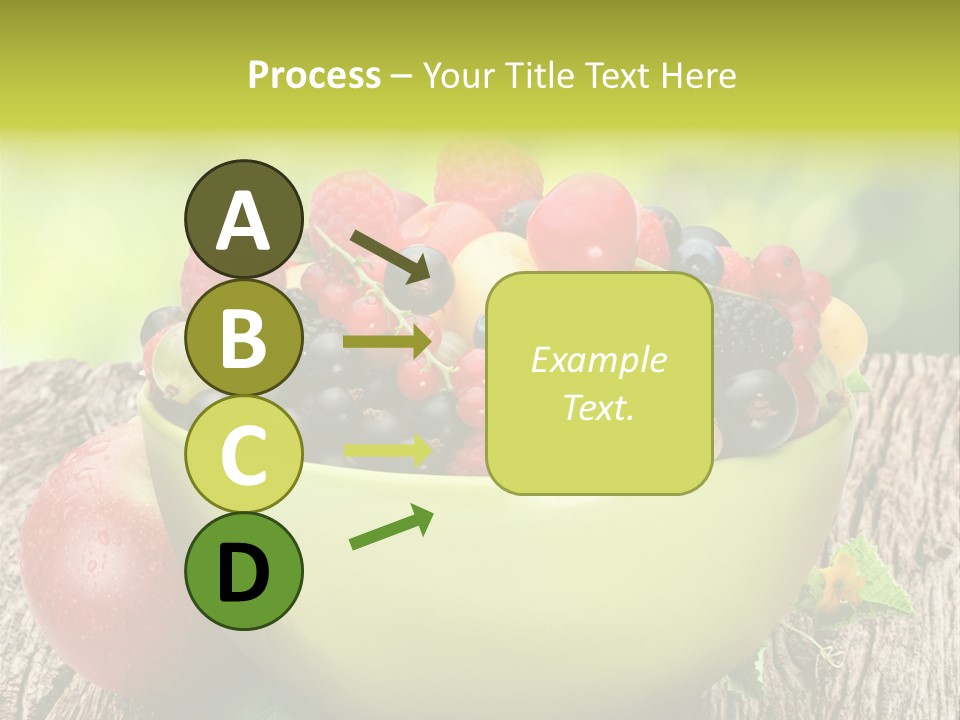 Red Cherry Raspberries PowerPoint Template